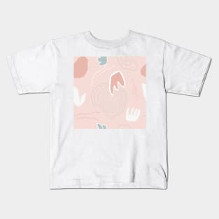 Pink Topographic Pattern Kids T-Shirt